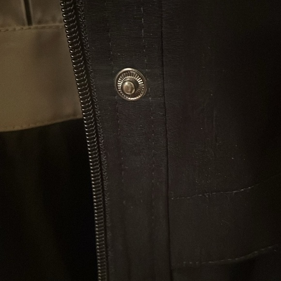 Nautica lightweight black jacket sz M long with detachable hoodie big packets - Picture 5 of 10